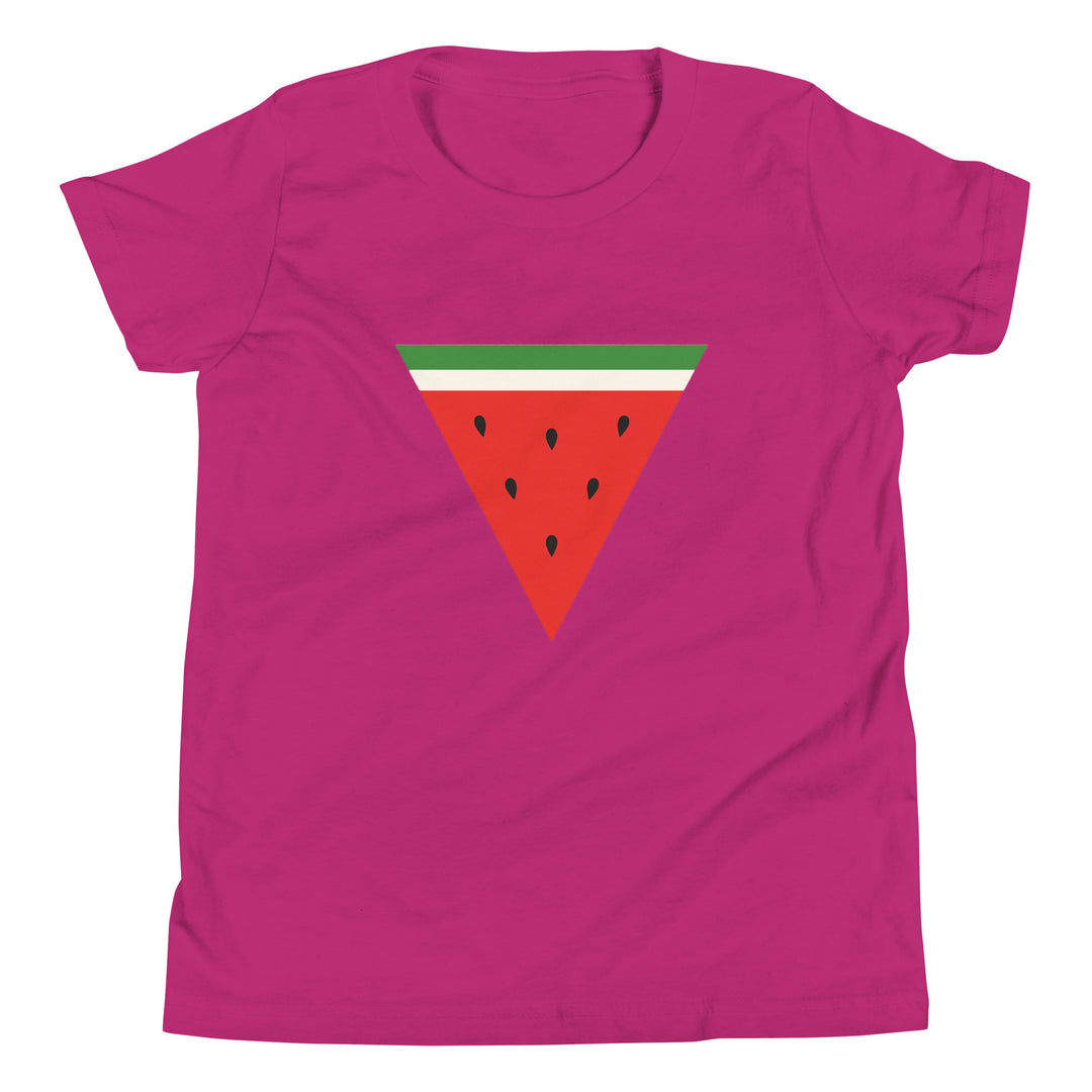 Youth Short Sleeve T-Shirt - Triangle Watermelon, Berry