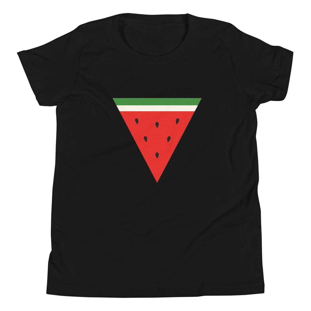 Youth Short Sleeve T-Shirt - Triangle Watermelon, Black