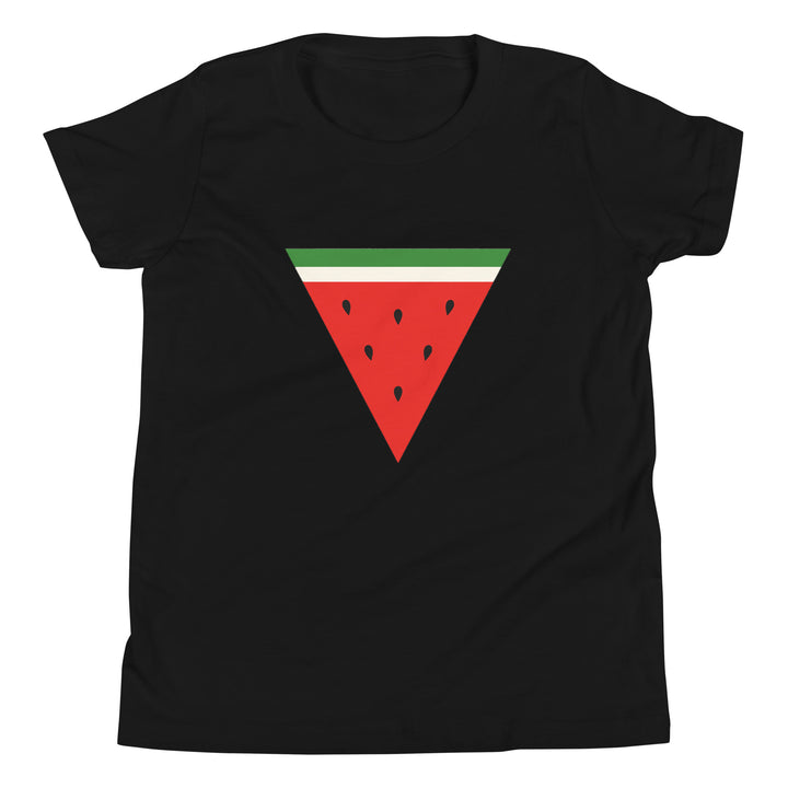 Youth Short Sleeve T-Shirt - Triangle Watermelon, Black