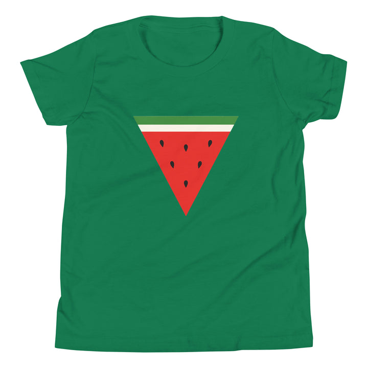 Youth Short Sleeve T-Shirt - Triangle Watermelon, Kelly