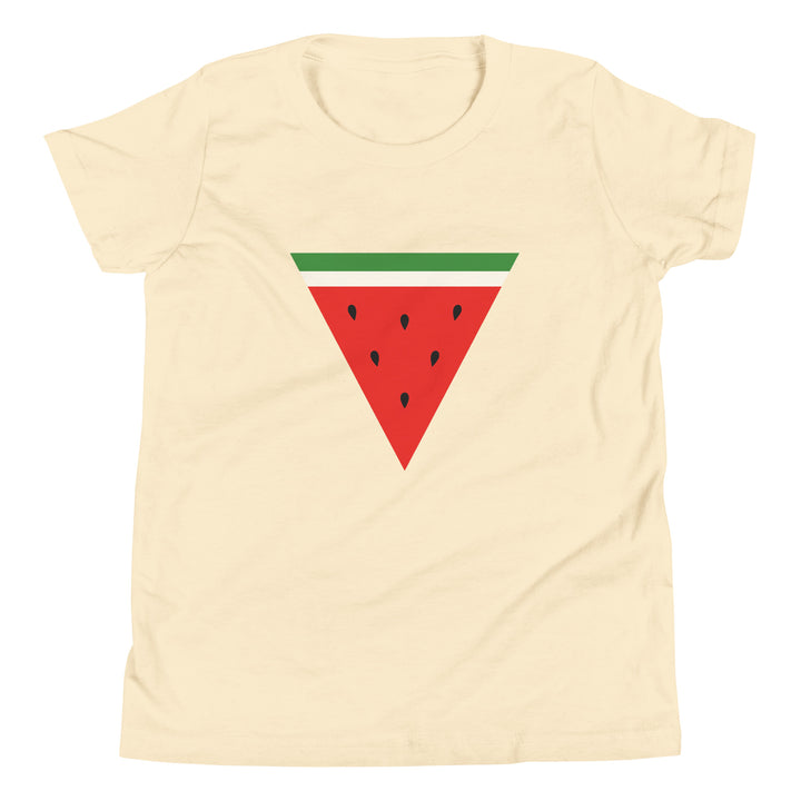 Youth Short Sleeve T-Shirt - Triangle Watermelon, Natural