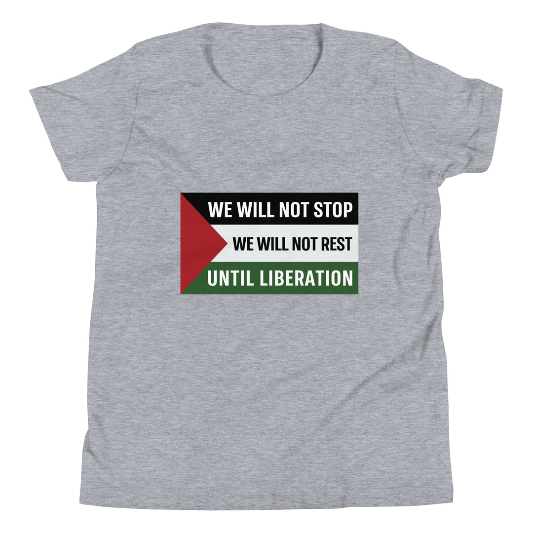 Youth Short Sleeve T-Shirt - We Will Not Stop, Heather