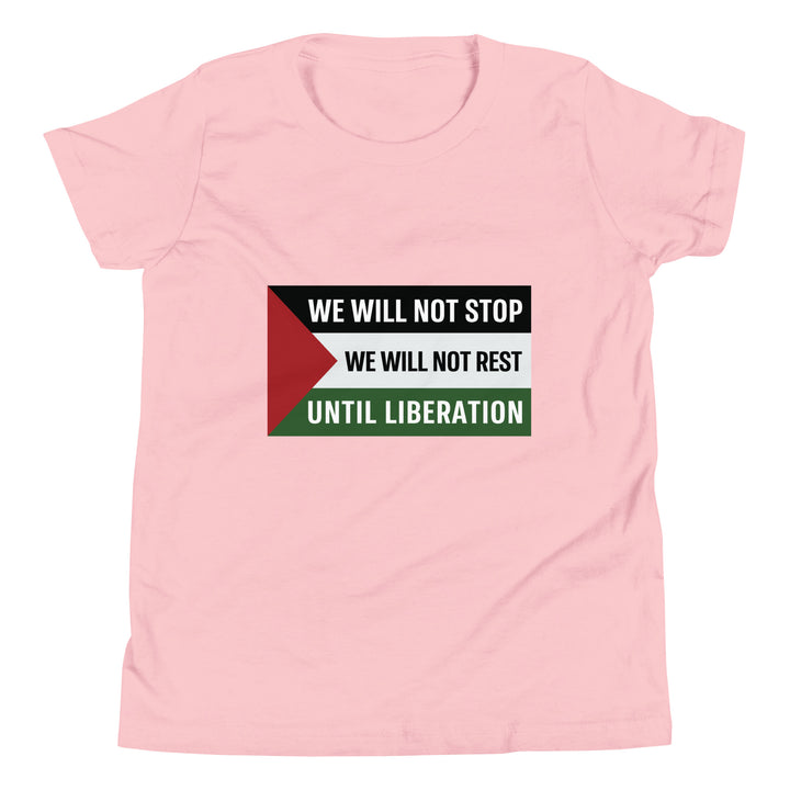 Youth Short Sleeve T-Shirt - We Will Not Stop, Pink