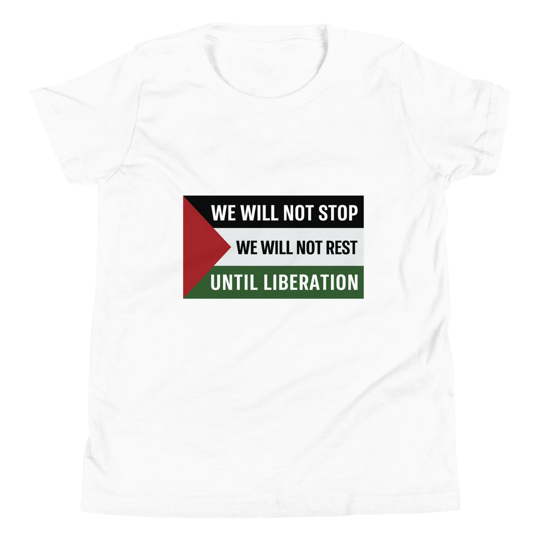 Youth Short Sleeve T-Shirt - We Will Not Stop, White