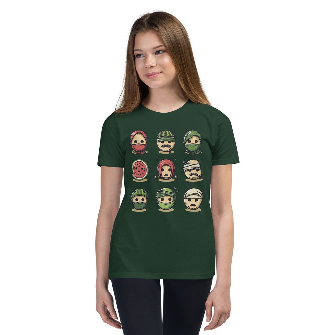 Youth Short Sleeve T-Shirt | Palestine Emoji