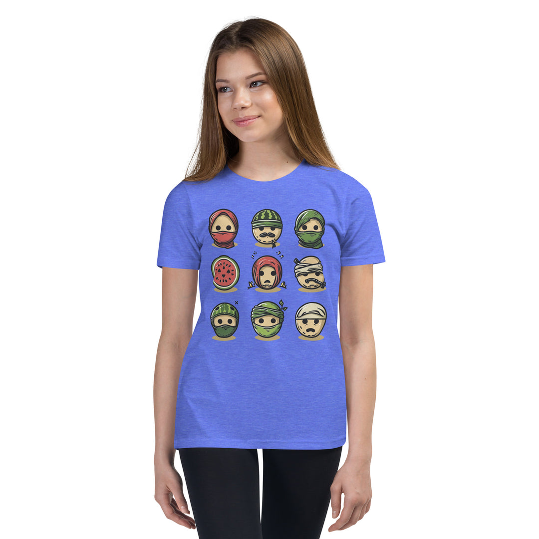 Youth Short Sleeve T-Shirt | Palestine Emoji