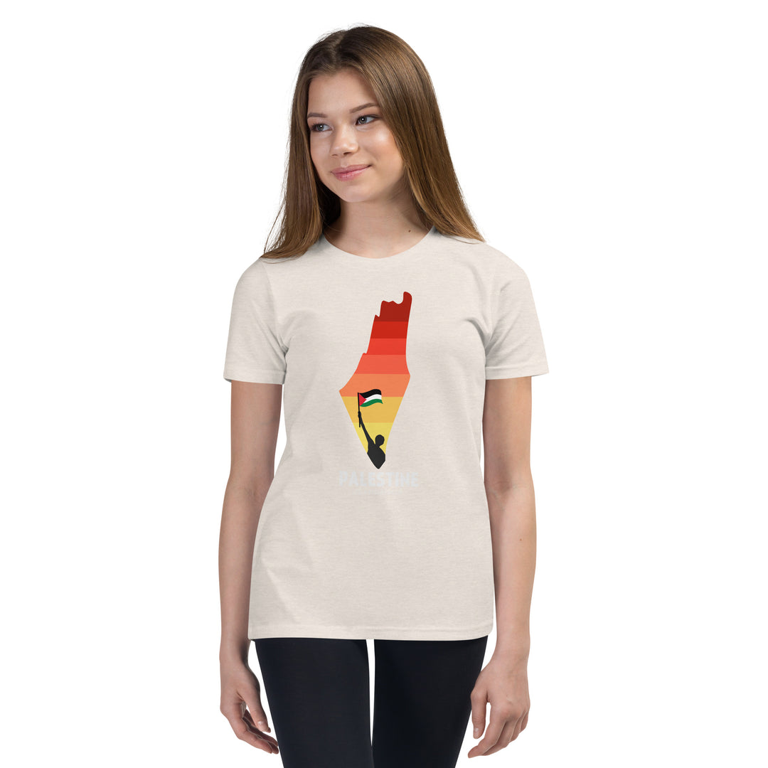 Youth Short Sleeve T-Shirt | Palestine Map