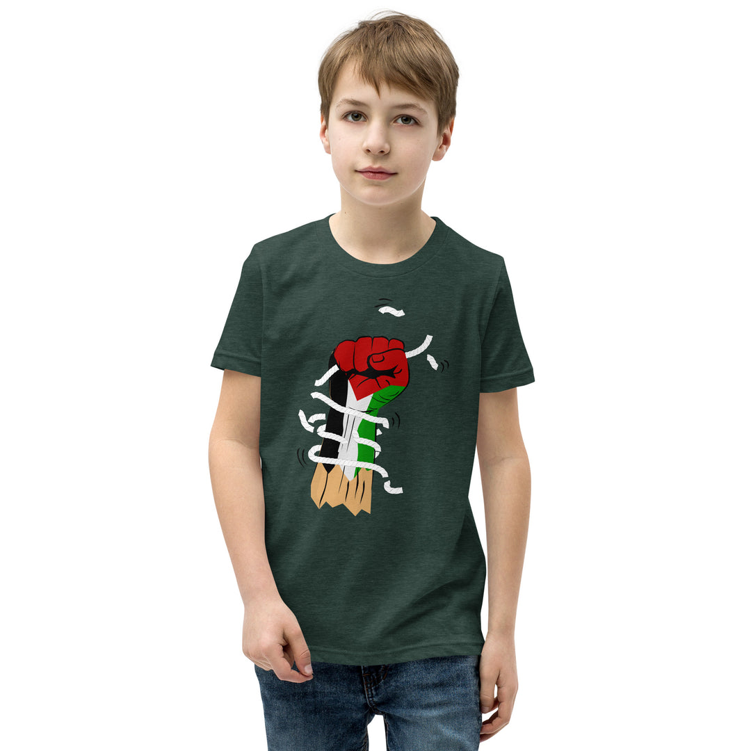 Youth Short Sleeve T-Shirt | Palestine Hand