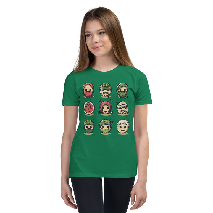 Youth Short Sleeve T-Shirt | Palestine Emoji