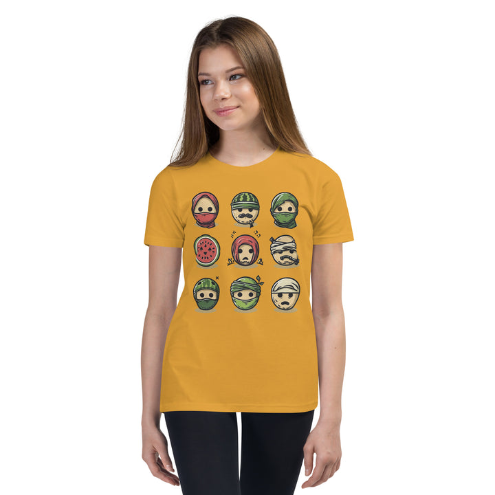 Youth Short Sleeve T-Shirt | Palestine Emoji