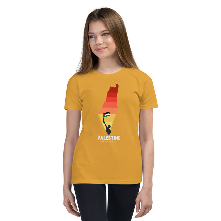 Youth Short Sleeve T-Shirt | Palestine Map