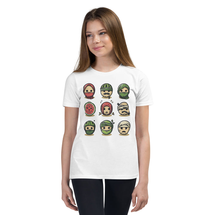 Youth Short Sleeve T-Shirt | Palestine Emoji